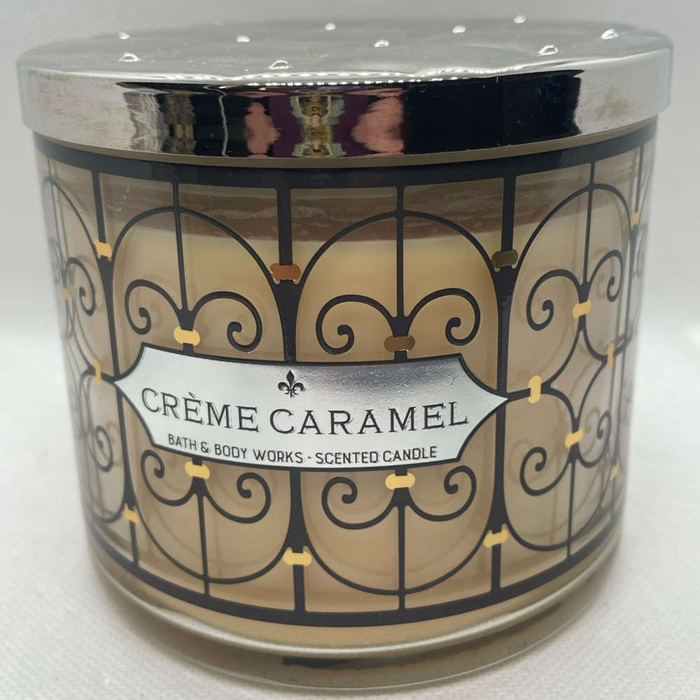 Bath & Body Works Crème Caramel Large 3-Wick Scented Wax Candle NWT